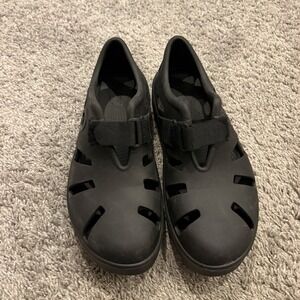 Oofos Oocandoo Black Royal Recovery Sandals Men's Size 10 Adjustable Strap NICE